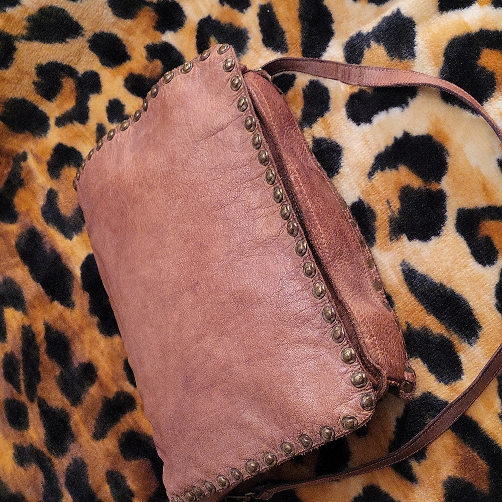 Genuine leather bag from distressed leather,Italy - Picture 5 of 16